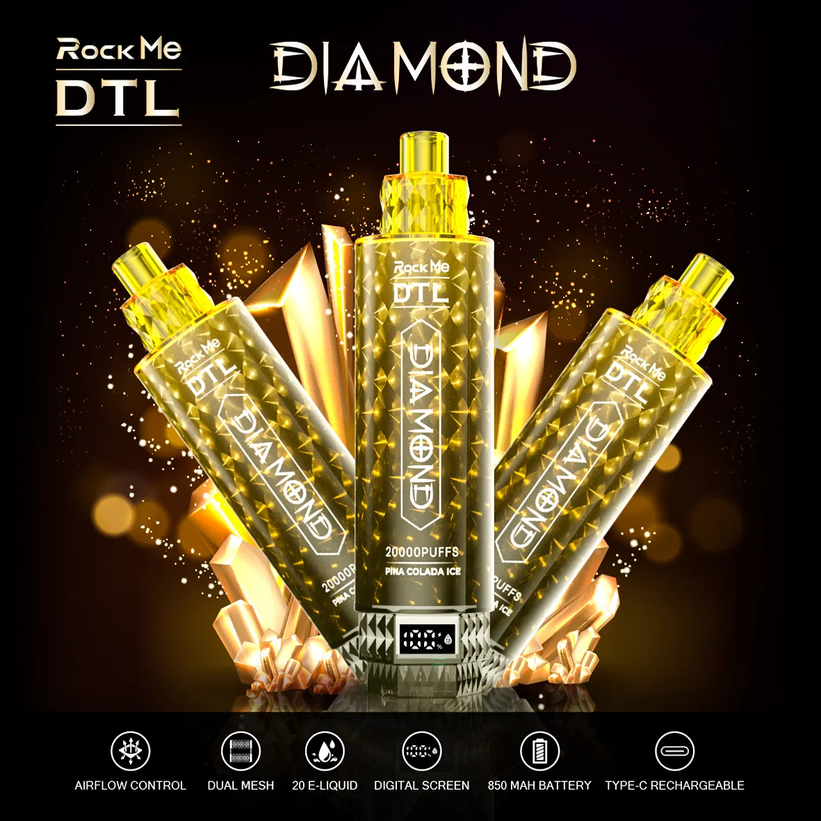 Magic 20000 Puffs Europeiska USA Engångs Vape Bar Dtl E Cigarettpuff Mesh Coil Vaper Bar