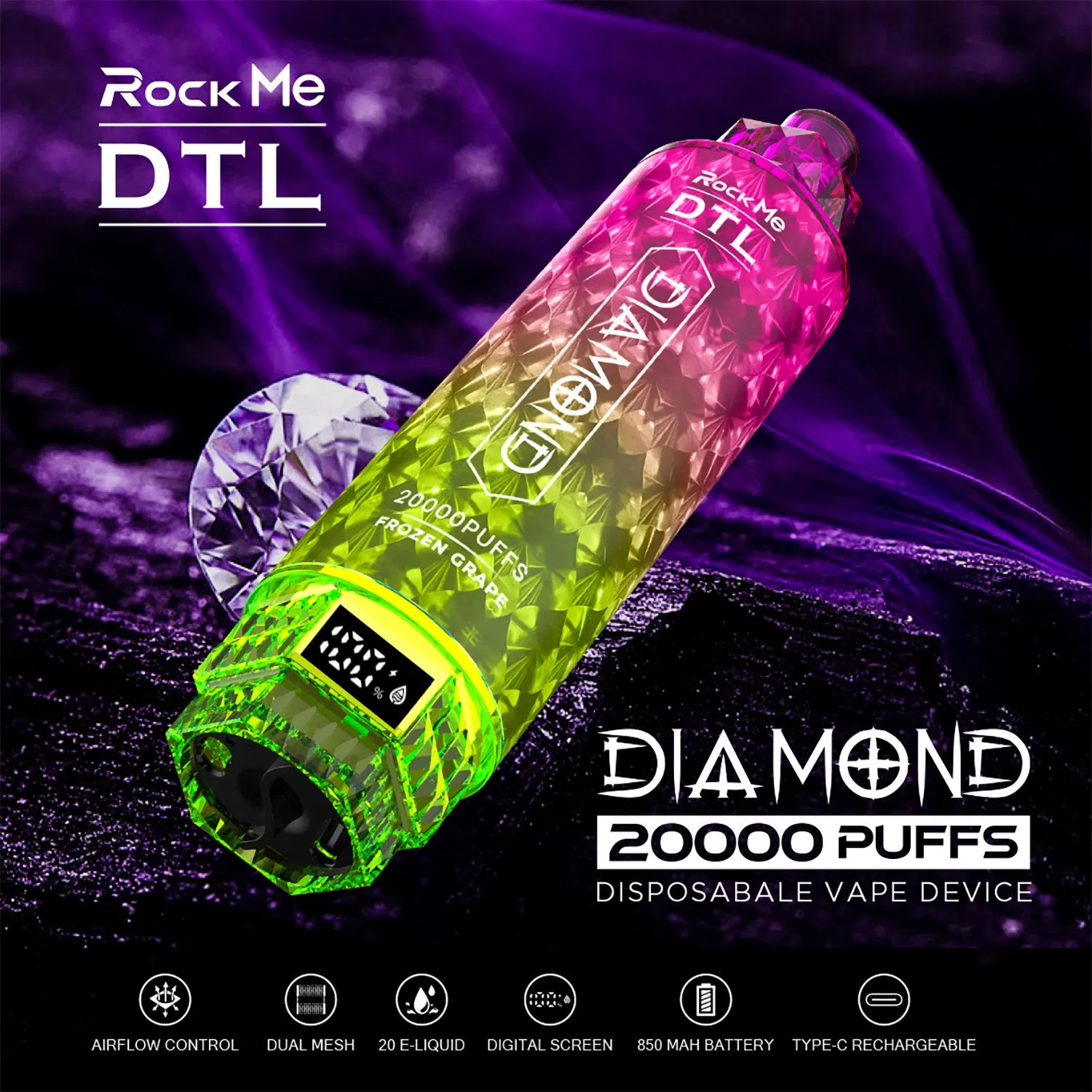 Magic 20000 Puffs Europeiska USA Engångs Vape Bar Dtl E Cigarettpuff Mesh Coil Vaper Bar