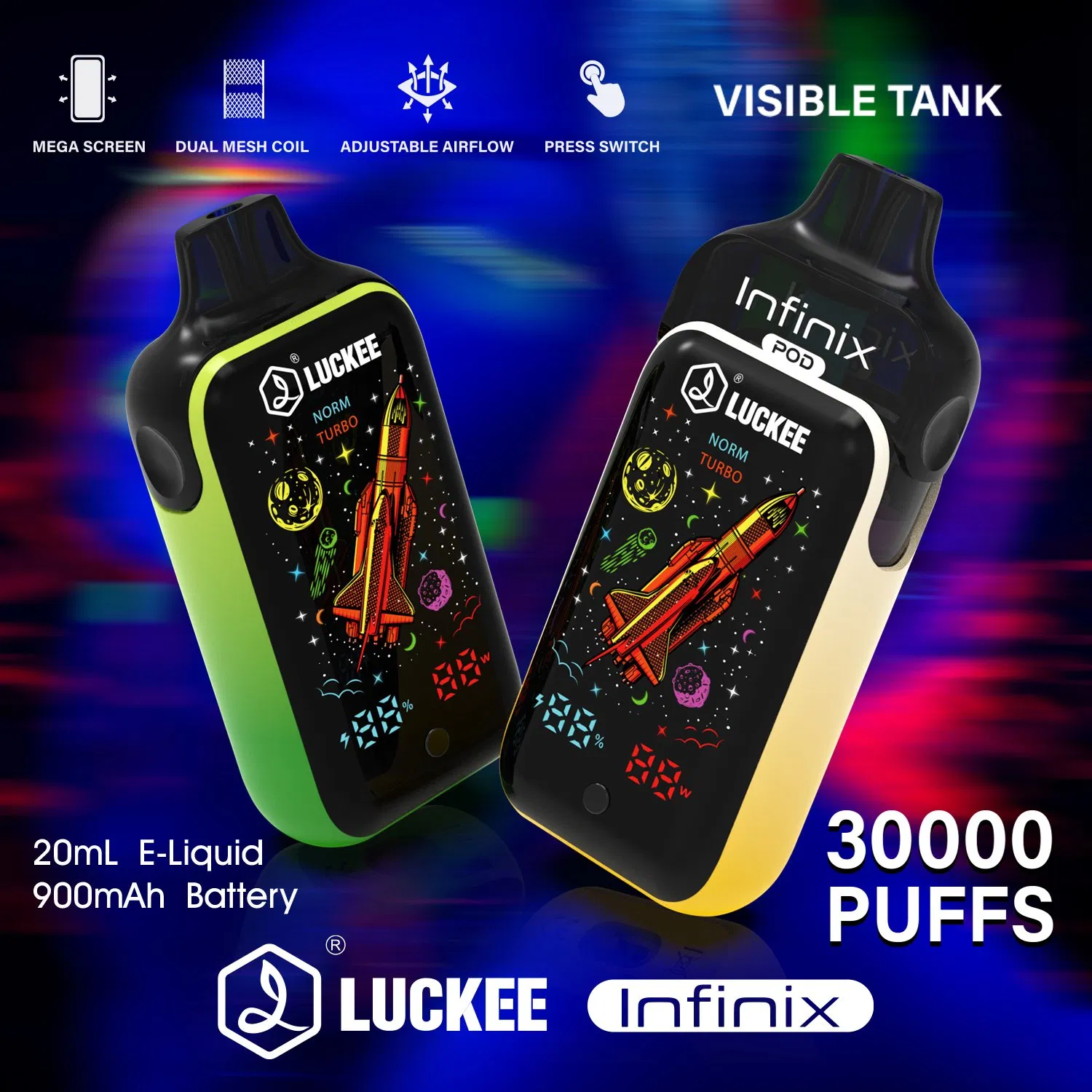 Replaceable Pods E Smoke Luckee 30K Puffs Removable Battery Pod System Wholesale Vape