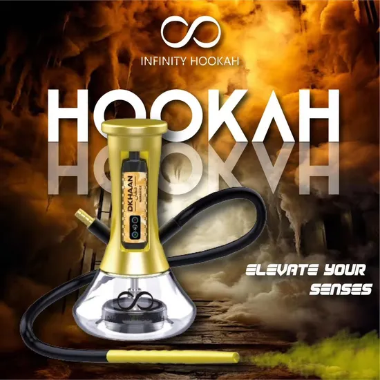 USA Warehouse Wholesale Smoking Infinity Hookah Glass Electric E Hookah with Dtl Vape