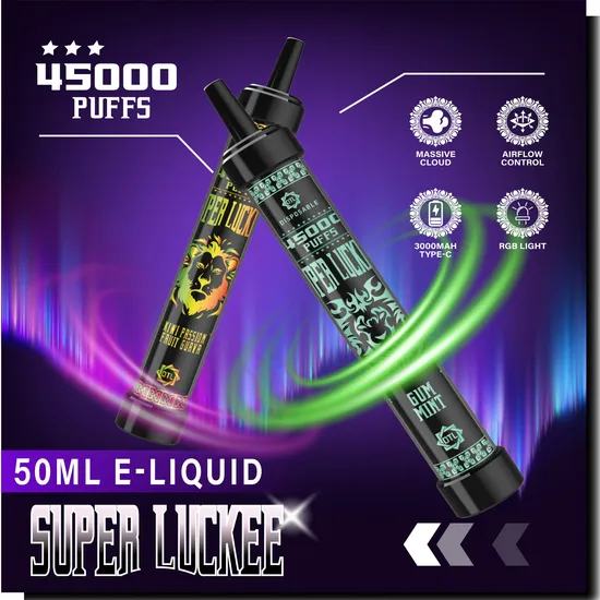 Super Luckee Dtl 45000 Puffs 45K 50ml E Juice Puff 36K 30K Puffs 36000 Shisha Hookah Vape Wholesale Price