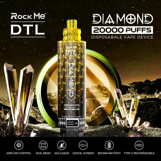 Disposable Hot Selling Diamond Vape 20K 15K Puffs Big Vaping Flash Light Dtl Ecig