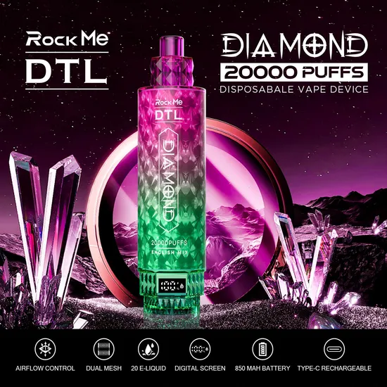 Disposable Hot Selling Diamond Vape 20K 15K Puffs Big Vaping Flash Light Dtl Ecig