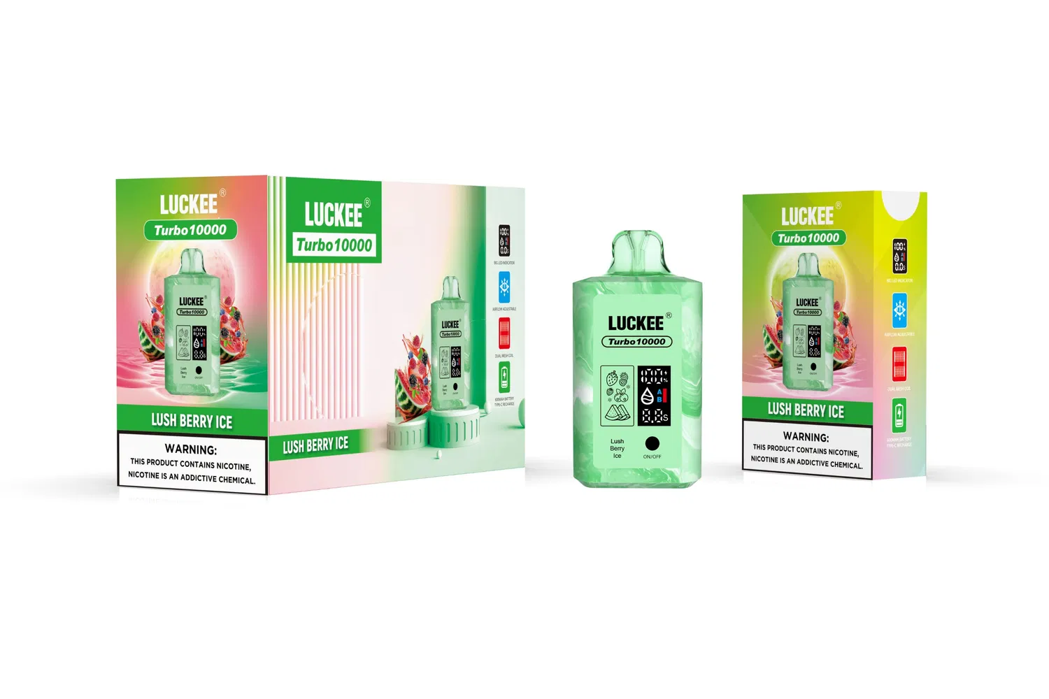 Disposable Vape Luckee Turbo 10000 Puffs Dual Mesh Coil Vapor Switch Heating Wire Available