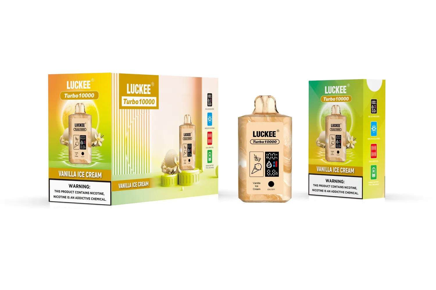 Disposable Vape Luckee Turbo 10000 Puffs Dual Mesh Coil Vapor Switch Heating Wire Available