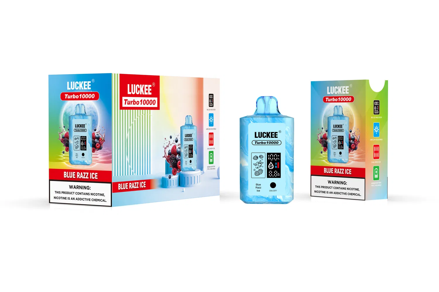 Disposable Vape Luckee Turbo 10000 Puffs Dual Mesh Coil Vapor Switch Heating Wire Available