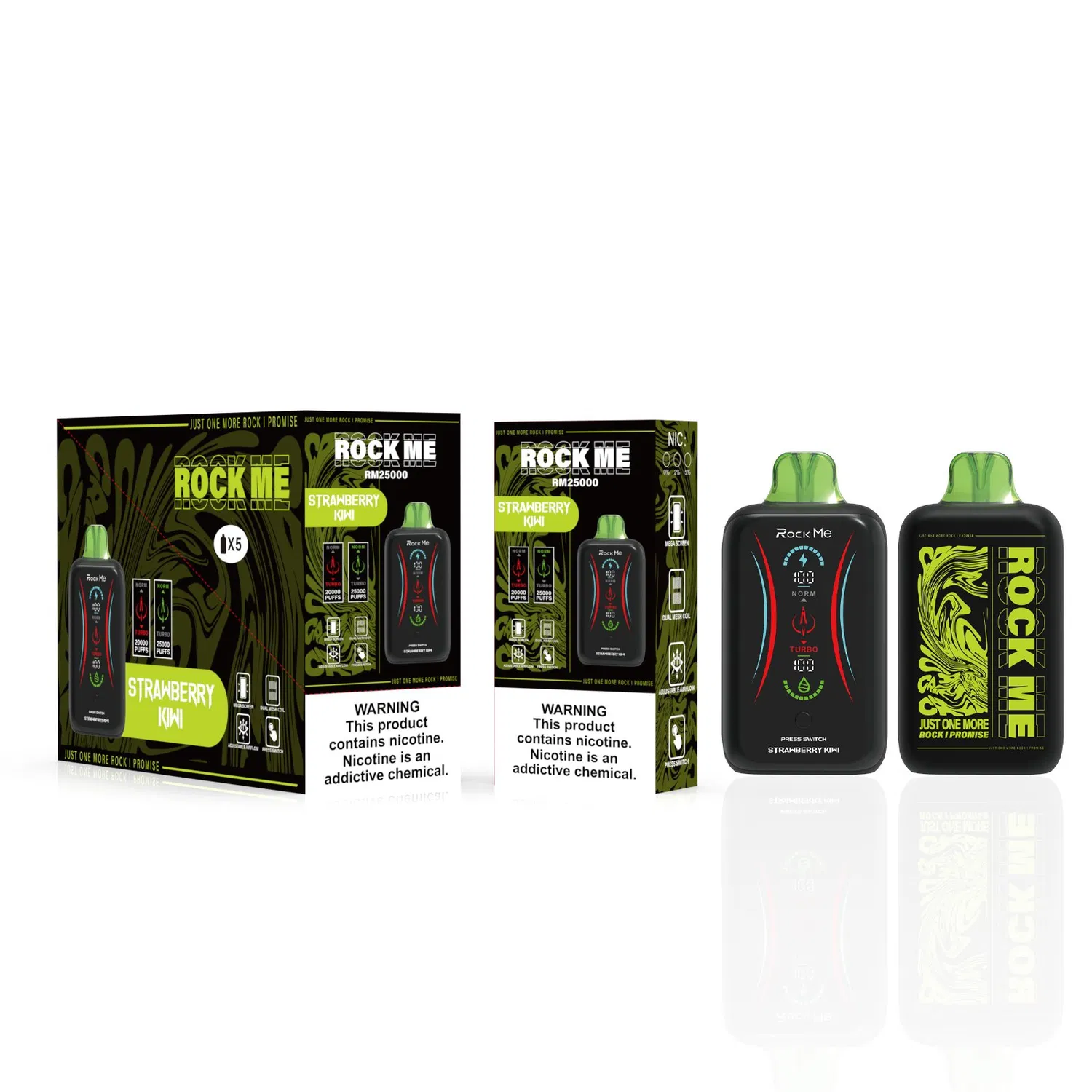 2024 Rock Me New Disposable Vape RM25000 Puffs Disposable Puffs Vape Dual Mesh Coils