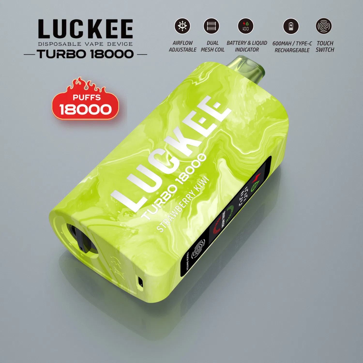 More Popular Turbo 18000 Puffs 5% Nic Disposable Vaporizer with Vape