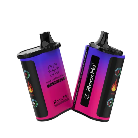 800mAh Battery Rechargeable Rock Me Twins 30000 Puffs Vape with Dual Tanks Two Flavors Not to Sell USA