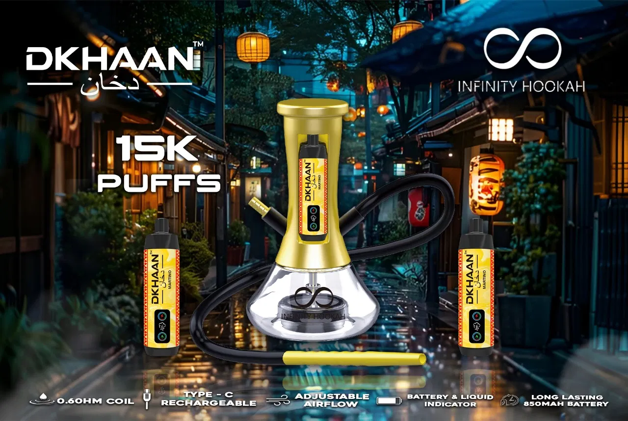 Hot Selling Shisha Vape Waterpipe Dtl Device Bar Infinity Hookah 15000 Puffs Hookah