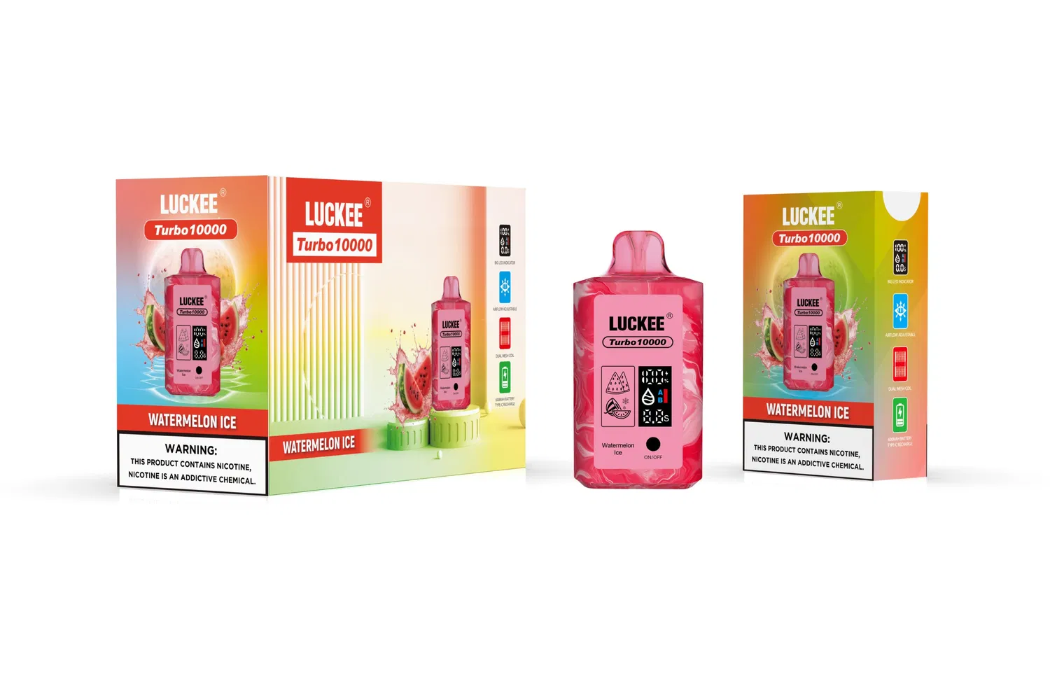 Luckee Vape Turbo 10000 Vaper Desechable 10K LED Display Fast Shipping Health Disposable Electronic Cigarette