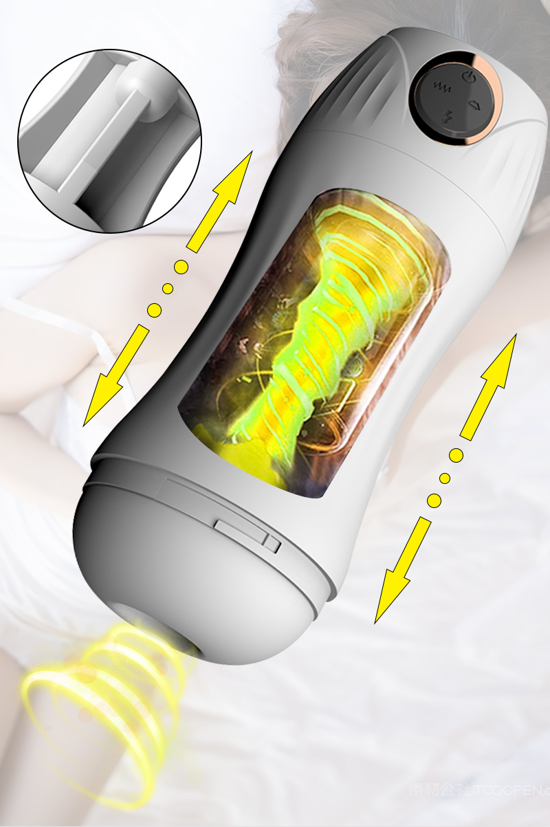 Masturbador Masculino Automático de TPE con Succión, Vibración y Clip de Ejercicio – Recargable por USB, Silicona y ABS