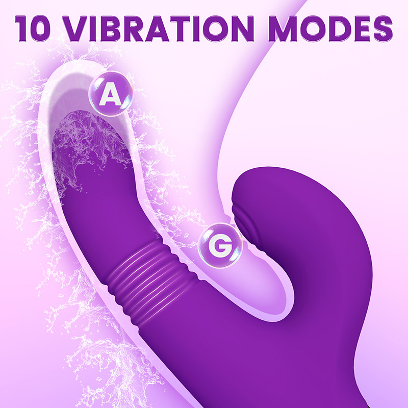 Telescopic Heat Women Clit Sucker Vibrator G Spot Dildo Thrusting Vibrator Clitoris Stimulator Sucking Rabbit Vibrator for Women