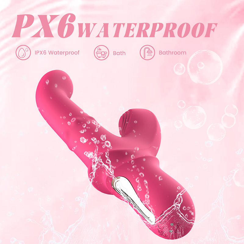 Vibrador Rabbit de Doble Motor Potente con Función de Golpeteo y Disparo | Consolador Realista Punto G Impermeable IPX6 | Mayorista OEM & ODM