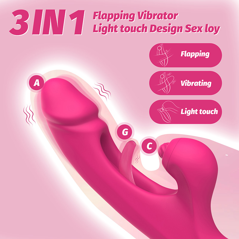 Vibrador Conejo 3 en 1 con Golpeteo, Succión y Vibración – Estimulador Clitorial y Punto G, 10 Modos, Silicona Médica, Recargable e Impermeable IPX6