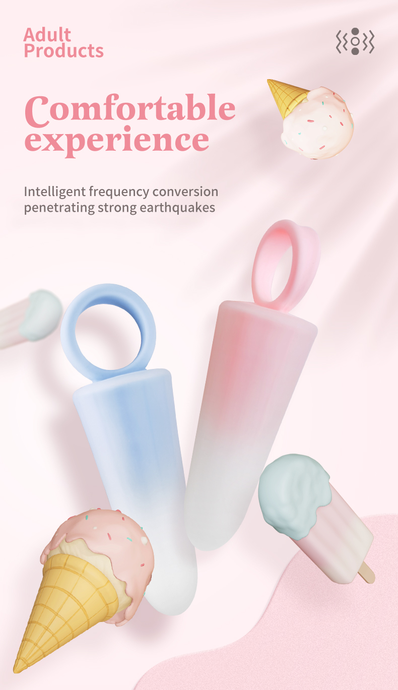 10-Mode Vibrator in Ice Cream Shape for Lesbian Pleasurable Fun Sexy Female Masterbating Love Egg Sex Toy for Women
