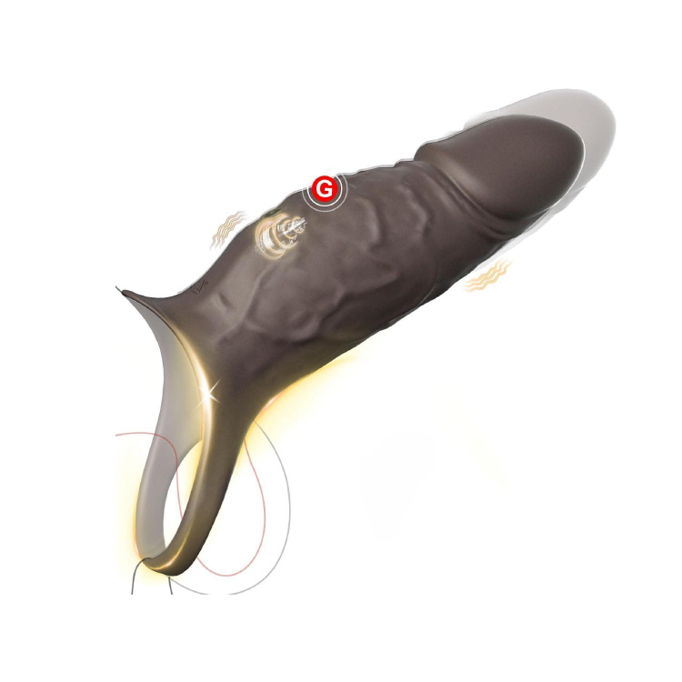 Simulation Dildo Spike Male Augment Extended Appeal Bold Wear Condom Crystal Sets of Adult Supplies Wholesale