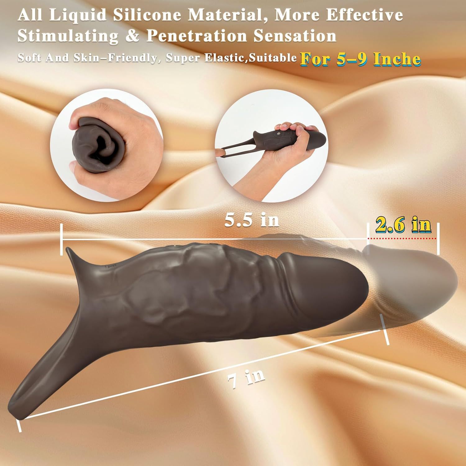 Set Physical Enlargement Sex Toy Thickening Vibration Locking Ring Couple Shared Wolf Tooth Set