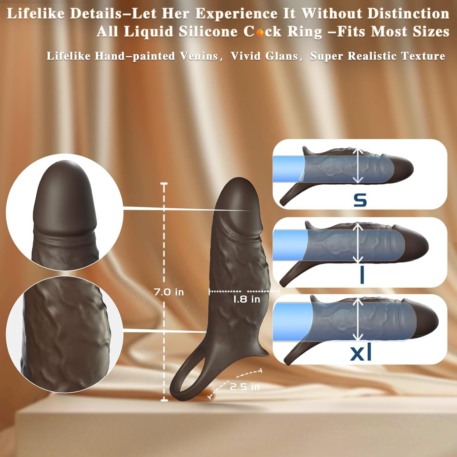 Set Physical Enlargement Sex Toy Thickening Vibration Locking Ring Couple Shared Wolf Tooth Set