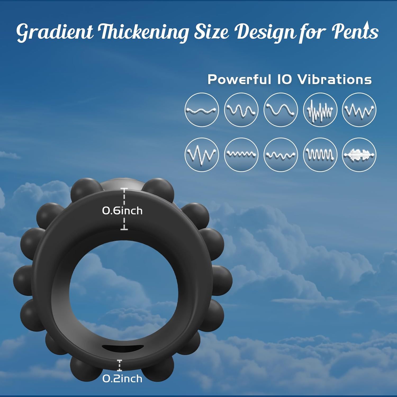 OEM Charging Vibration Lock Ring Male Delayed Masturbator Soft Silicone Sex Toy for Men