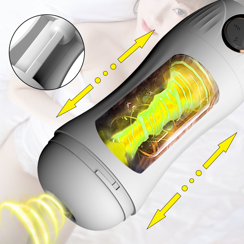 Health Care Sex Products Safer Sex Other Safer Sex Male Sex Toys Intelligent Masturbator Electric Automatic Aircraft Cup 10 Vibration 5 Sucking Piston Masturbation Cup for Men