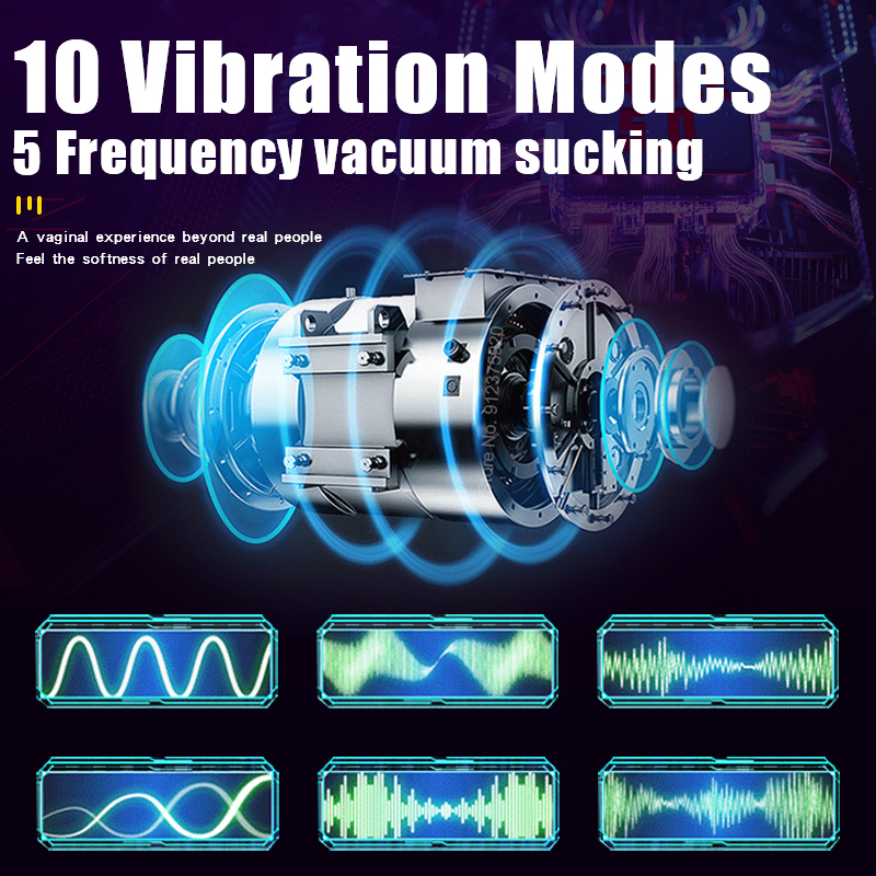 Health Care Sex Products Safer Sex Other Safer Sex Male Sex Toys Intelligent Masturbator Electric Automatic Aircraft Cup 10 Vibration 5 Sucking Piston Masturbation Cup for Men