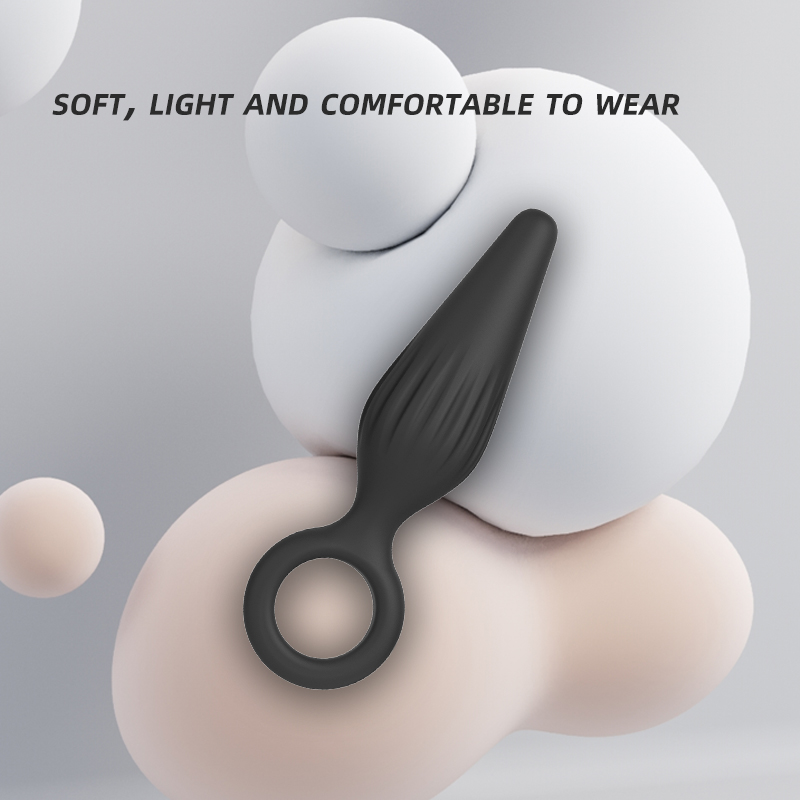 Set de Plugs Anales de Silicona para Principiantes – Masajeador Erótico Pequeño, Impermeable IPX7