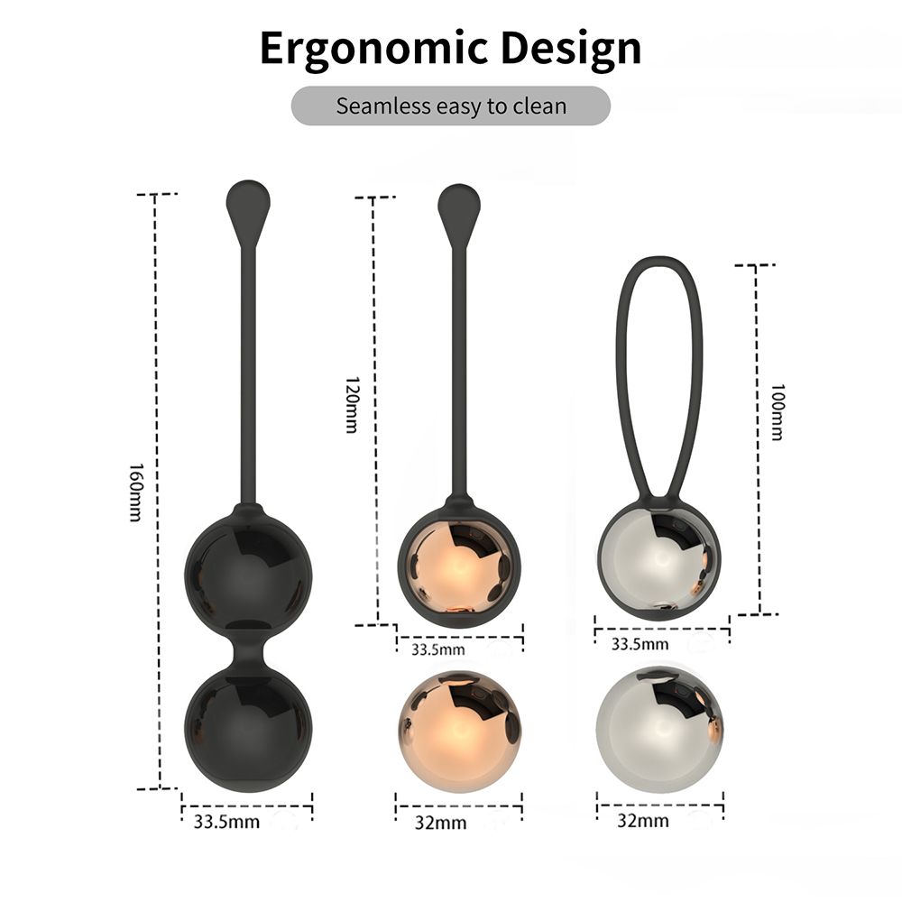 Electric Remote Control Metal Vibrating Kegel Balls Metal in Muscle in Other Sex Metal Kegel Balls Set