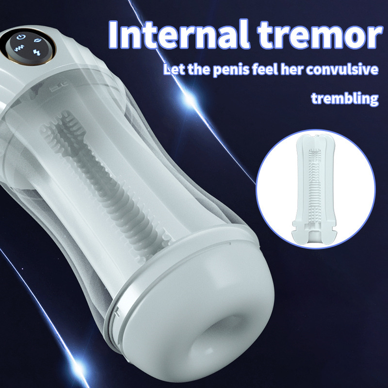 Copa Masturbadora Masculina Inteligente Automática con 10 Modos de Vibración y 5 de Succión | Juguete Sexual Eléctrico para Hombres con Carga USB