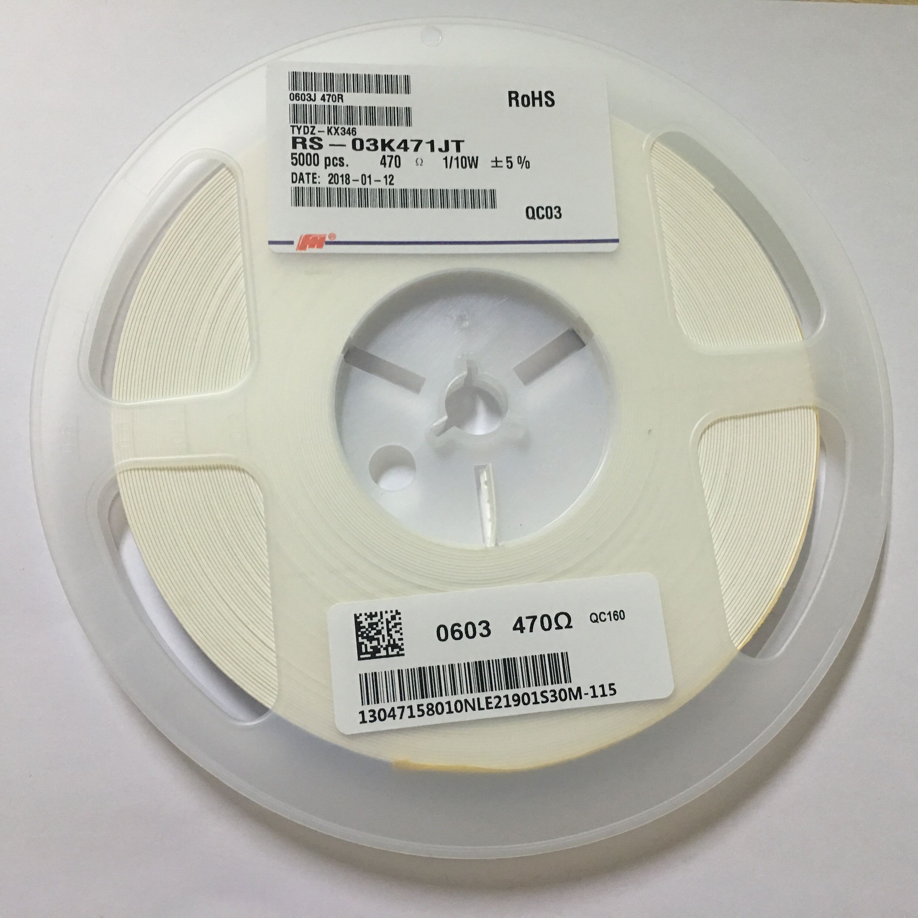 Panasonic Electronic Components ERJ-3GEYJ470V RES SMD 47 OHM 5% 1/10W 0603