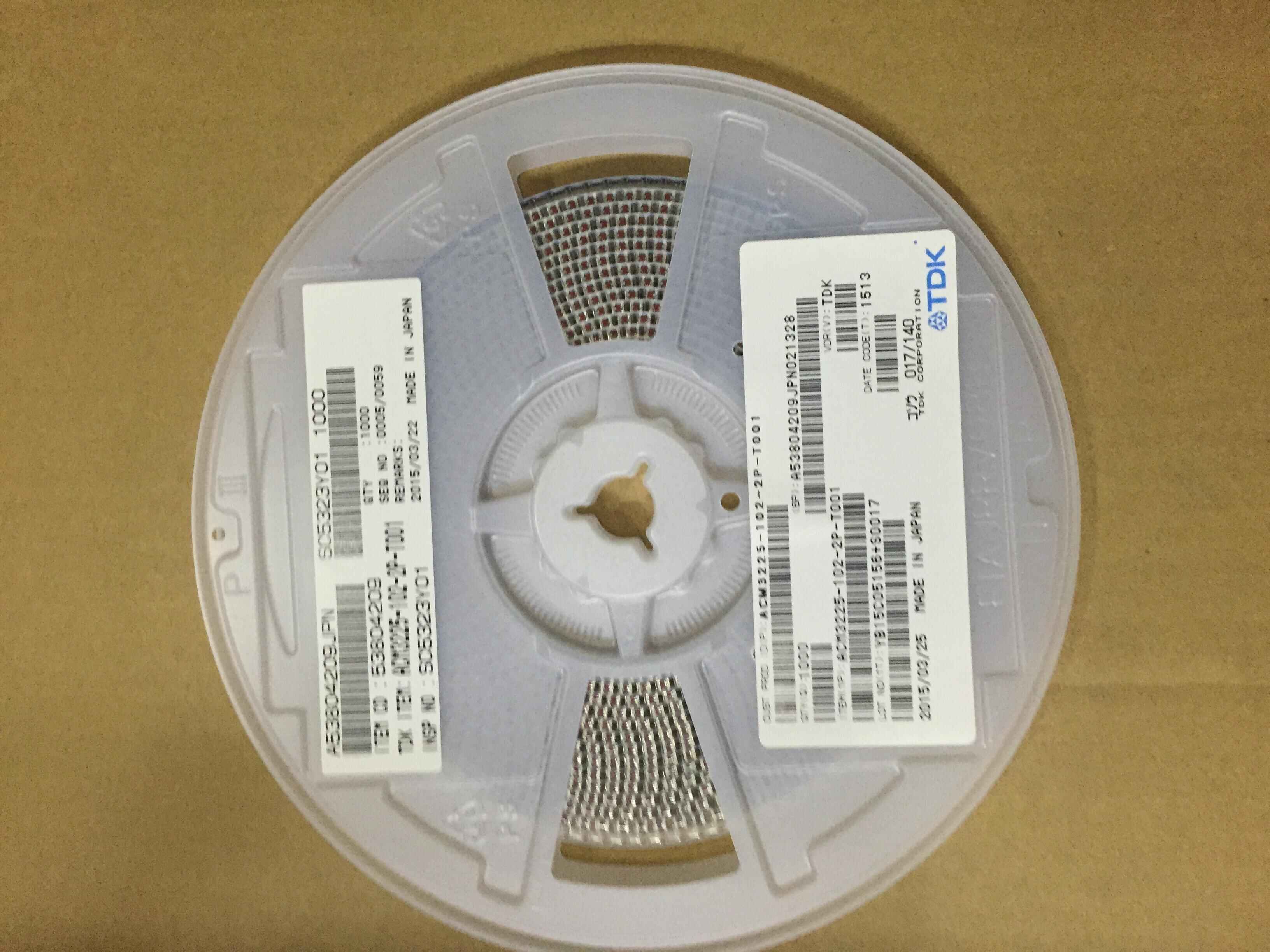 ACM32251022PT001 ACM3225-102-2P-T001 TDK Corporation CMC 200MA 2LN 1 KOHM SMD 20V 500ohm 3.2*2.5*2.3