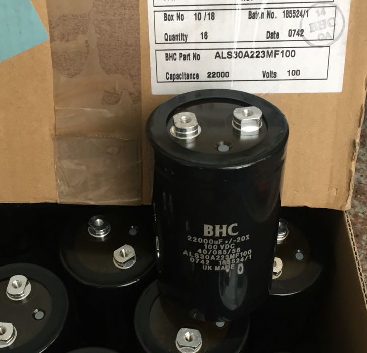 KEMET BHC ALS30A223MF100 22000uf 100v 65*105MM Aluminium Electrolytic Capacitor