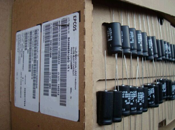 B43698S6106Q 1R1  EPCOS (TDK) CAP ALUMINUM HV AXIAL