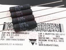CW0055R000JB12 VISHAY DALE CW-5 5R 5OHM 6.5W RS-5 5W