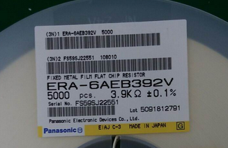 P3.9KDATR-ND ERA-6AEB392V	Panasonic RES SMD 3.9K OHM 0.1% 1/8W 0805