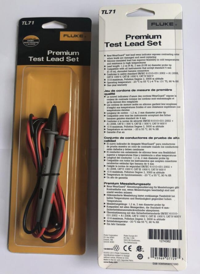 Fluke test line TL71 high-grade silica soft TL75 multimeter pen TL20 meter line