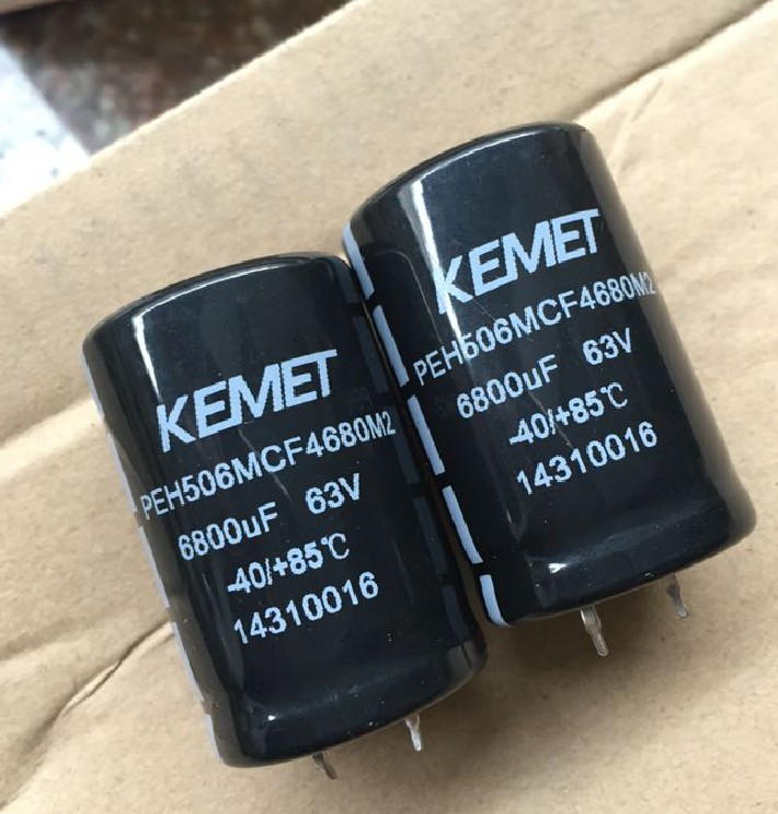 PEH506MCF4680M2 KEMET 6800uf 63v 30*45mm Aluminium Electrolytic Capacitor, Radial