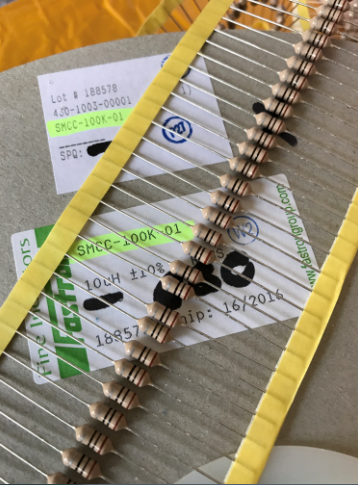 SMCC-100K-01 SMCC100K01 Fastron Fixed Inductors 10uH 1MHz 10% 680mA 490 mOhms Axial RF 35MHz