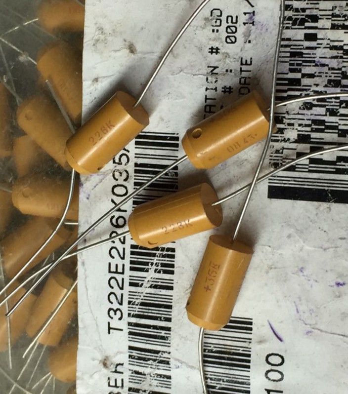 T322E226K025AT KEMET CAP TANT 22UF 25V 10% AXIAL