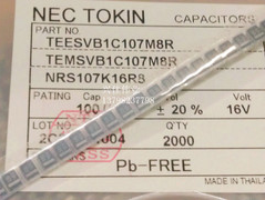 TEESVB1C107M8R   NEC 100UF 16V 20% CAPACITORS