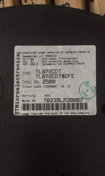 TL072CDT  ST Op Amp Dual GP ±18V 8-Pin