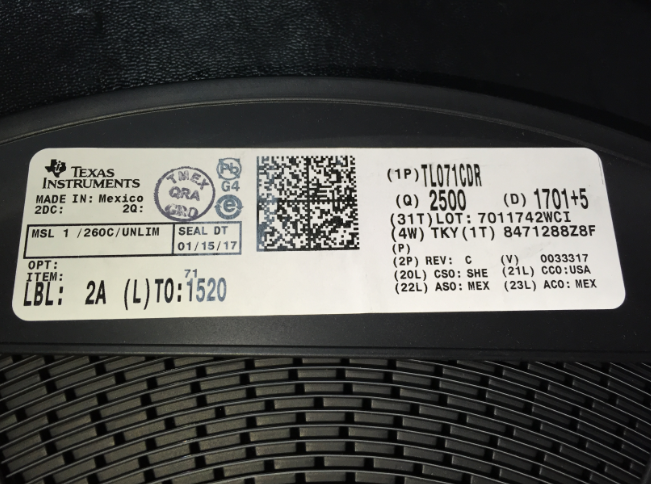 Texas Instruments TL071CDR IC OPAMP JFET 3MHZ 8SOIC