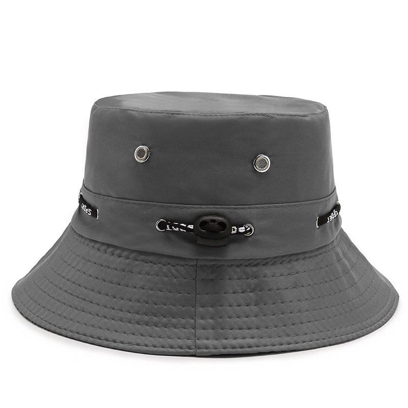 Fisherman Bucket Hat Sun Protection Dust Prevention Foldable All Seasons Outdoor Hiking Y2K Style Unisex Polyester Eyelet