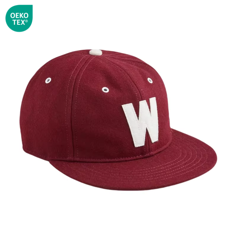 Unisex Custom Unstructured 6-Panel Flat Brim Wool Snapback Cap Street Hip Hop Fashion Logo Patch for Parties Travel Outdoor Wear