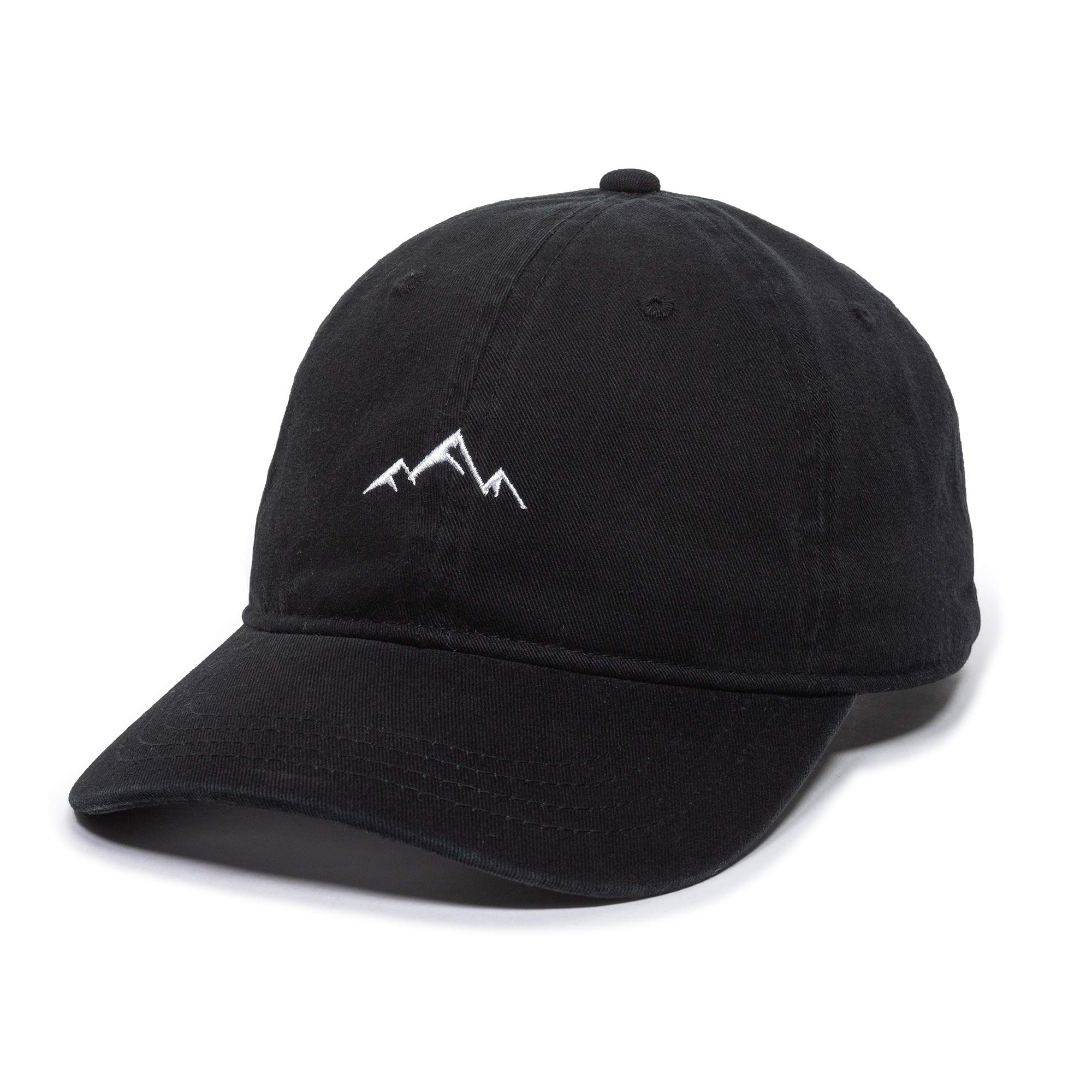 Customized Unstructured Soft Cotton Baseball Cap with Mountain Embroidery Exercise Cap