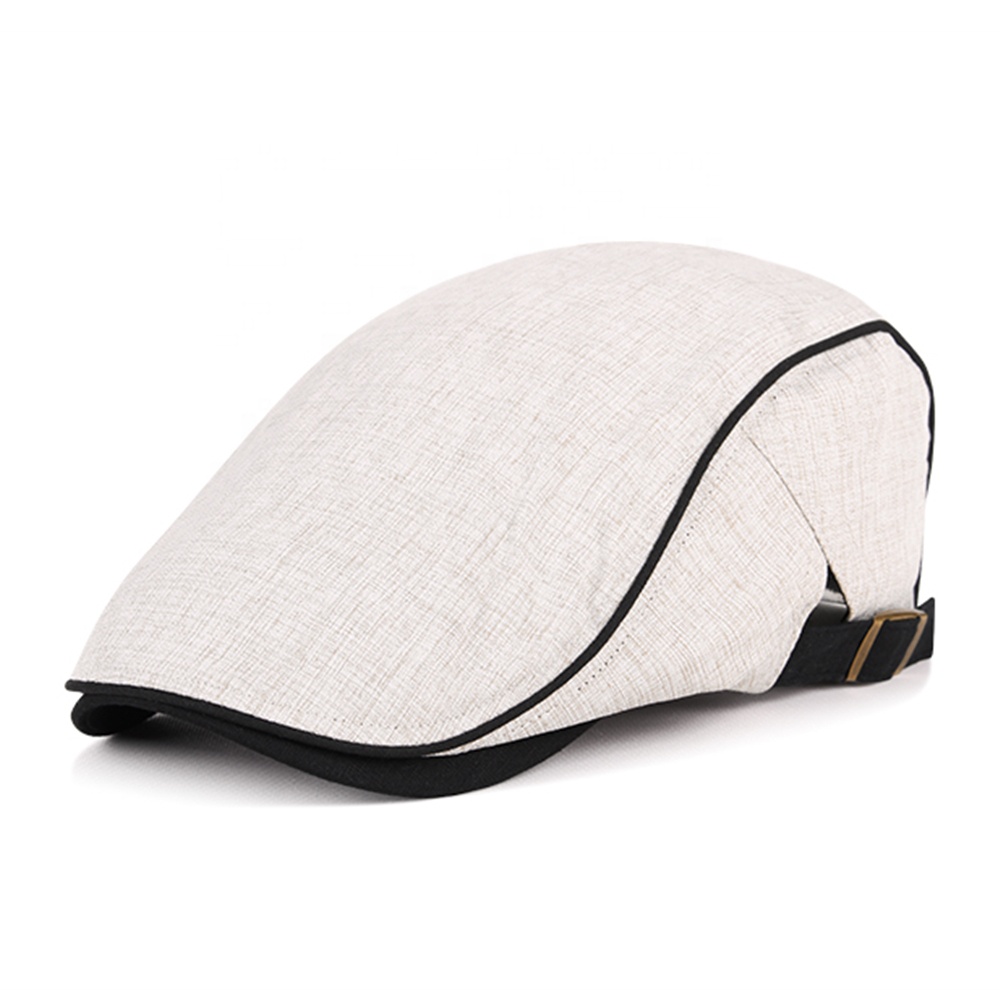 Unisex High Quality Soft Beret Cap Custom Logo Metal Closure Outdoor Sports Casual Party Fashion Denim Ivy Hat Wholesale