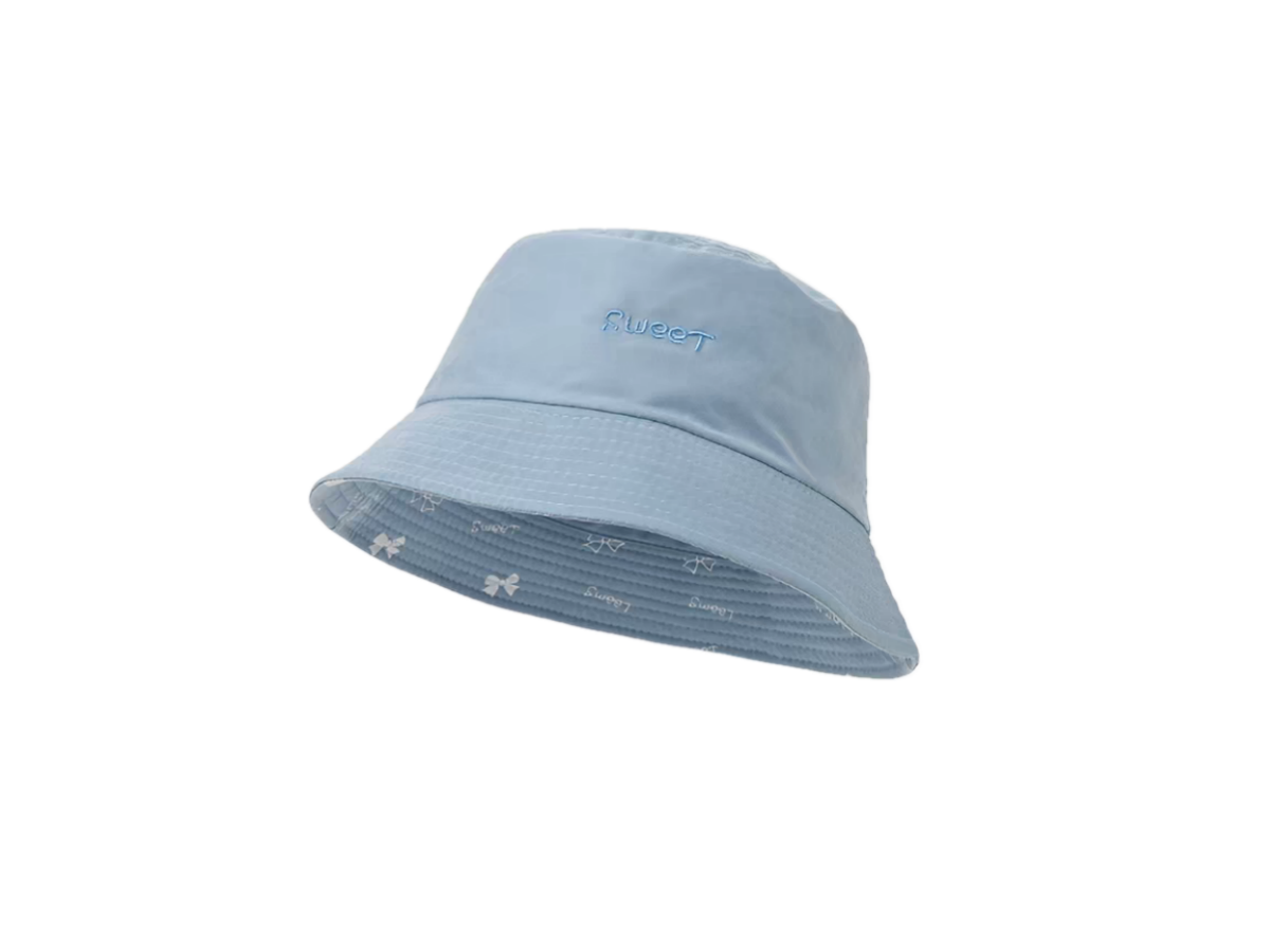Reversible Screen Printing Bucket Hat Flat Embroidered Sun Hat for Unisex Outdoor Travel Daily Four Seasons Versatile Cap