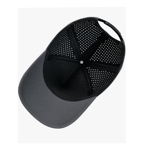 Breathable High Performance Laser Cut Mesh 5-Panel Hat Baseball Cap-Fashion Sports Adjustable
