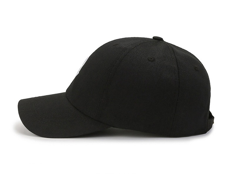 Baseball Cap with Letter Logo Hard Top Autumn Sun protection and Shade Brimmed Cap 6-panel Baseball Cap