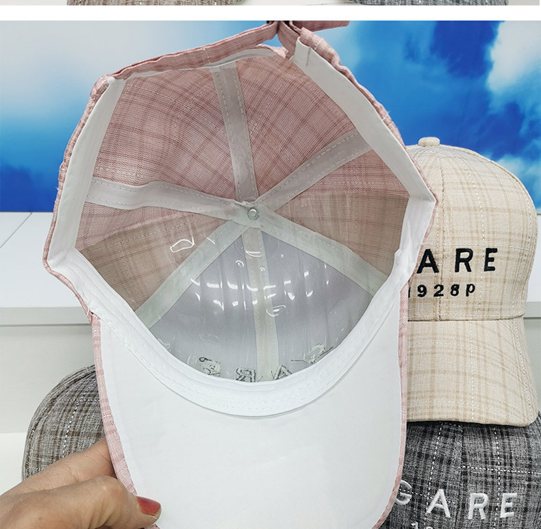 Baseball Cap 2026 New Style Fashionable Checkered Letter Embroidery Summer Sun protection Hat for Women Sunshade Hat